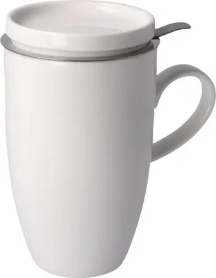 Produktbild von Goebel Teetasse mit Deckel und Sieb - Kaiser Porzellan Antikweiss