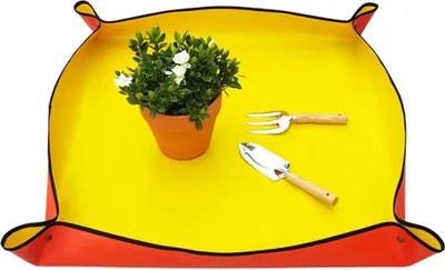 Produktbild von Pflanzen-Umtopfmatte, 100 x 80 cm wasserdichte Bonsai-Umtopfmatte, tragbare Umtopfmatte für Gartenpflanzen, Pflanzen-Umtopfmatte für Sukkulenten