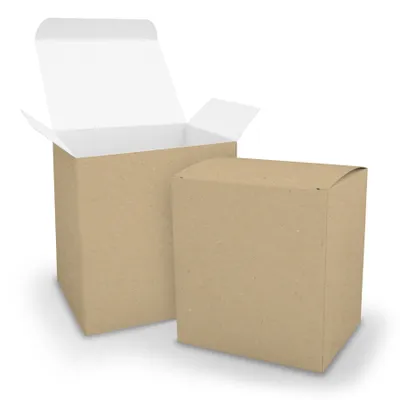 Produktbild von itenga Würfelbox XL aus Karton 11x9x12cm braun Gastgeschenk