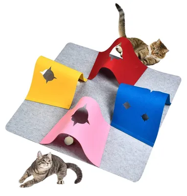Image de Elzusha - Tunnel de jeu pliable pour chats