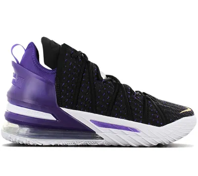 Productafbeelding van Nike LeBron 18 XVIII - Lakers - Heren basketballschoenen, zwart, modelnummer: CQ9283-004, maat: EU 45, US 11
