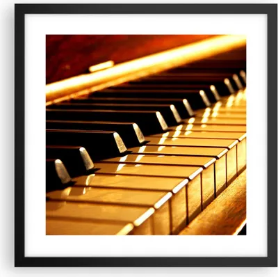 Produktbild von Gerahmtes Poster - Schwarzer Rahmen - Klavier Musik Konzert - 40x40 cm - Wand Bild - Wanddeko - Wandbilder - Kunstposter - Wandposter - Bilderrahmen - Bilder - Kunstdruck - Wandbild - P2BAC40x40-2200
