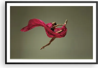 Produktbild von Gerahmtes Poster - Schwarzer Rahmen - Tänzer Ballett Künstler - 91,5x61 cm - Wand Bild - Wanddeko - Wandbilder - Kunstposter - Wandposter - Bilderrahmen - Bilder - Kunstdruck - P2BAA91x61-5037