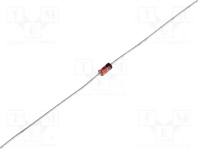 A single electronic component, a diode, is shown against a white background.