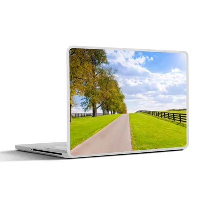 Produktbild von MuchoWow® Laptop Aufkleber Sticker Cover Wolken - Bäume - Straße 30x21 cm - Sticker für Laptop - Selbstklebend