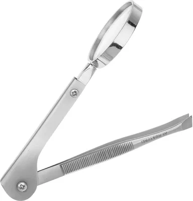Produktbild von Lupenpinzette - Haarzupfpinzette - Spitze schräg - rostfreier Edelstahl