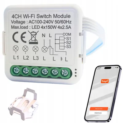 Produktbild von Tuya 4-Kanal WLAN Smart Home Schalter Modul