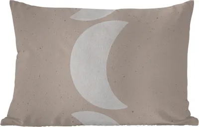 Produktbild von MuchoWow® Outdoor Kissen - Mond - Pastell - Text - Zitate - 50x30 cm - Wetterfest - Lounge Kissen - Sofa kissen - Wohnzimmer Dekoration