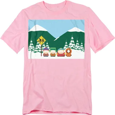 Image de South Park - T-shirt "Bus Stop" pour homme/femme unie TV20709 (XL) (Rose)