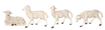 Produktbild von 4er Set Weihnachtsfiguren Schaf