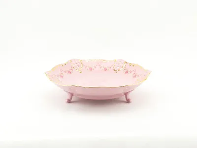 Produktbild von Leander Schale auf Beinen tief 17 cm, rosa Porzellan