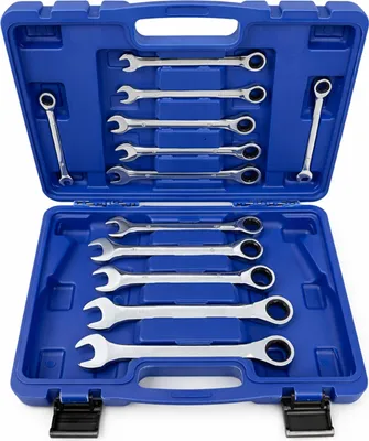 Obrázok produktu pre Sada kombinovaných kľúčov s račňou 8 - 19mm 12ks Gebo Tools