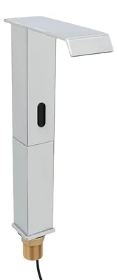 Produktbild von Automatischer Sensor Wasserhahn - Berührungslose Küchen- und Badarmatur - 30 cm Erfassungsbereich - Wassersparend - Keramikkartusche - Silber