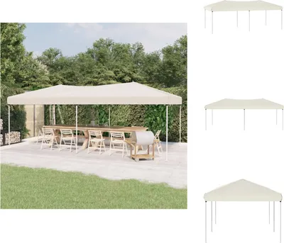 Produktbild von vidaXL Partyzelt Faltbar Creme 3x6 m -  Pavillons & Partyzelte