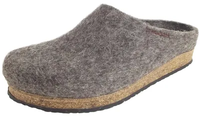Produktbild von Stegmann 108 Tiroler Steinschaf Uni Wollfilz-Pantoffeln grau, 17-821-8850 - Gr. 37