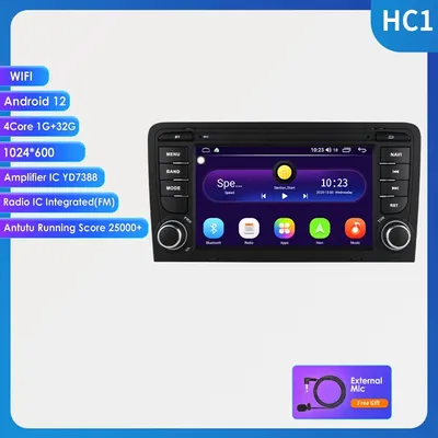 Produktbild von Audi A3 Auto-Multimedia-Player, Android 10, GPS Navigation, 4Kern 1G 16G