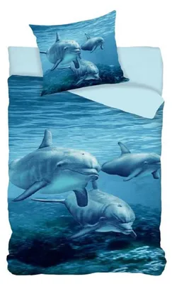 Produktbild von Delphin Bettwäsche Set Delfin 2tlg. 135x200 cm 100% Baumwolle