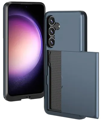 Imagen del producto de Funda Trasera con Ranura para Tarjetas para Samsung Galaxy S24 - Azul oscuro