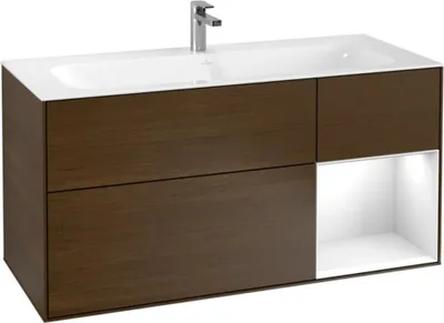 Produktbild von Villeroy & Boch V&B Waschtischunterschrank FINION 1196x591x498 Reg gls wh/Wln Ve