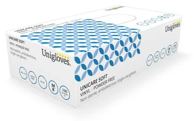 Image de 100 gants en vinyle jetables, sans poudre, pour une utilisation sûre