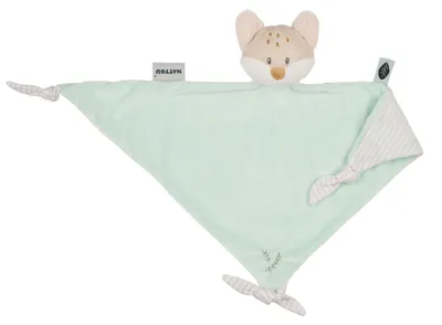 Image de Nattou : Grande couverture en peluche en polyester, motif renard, idéale comme compagnon dès la naissance