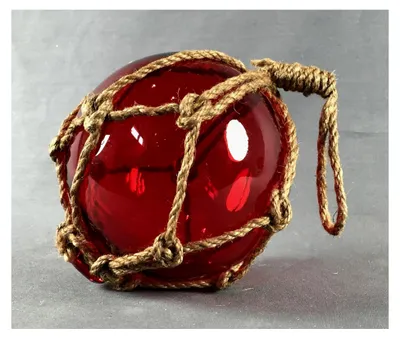 Produktbild von Fischerkugel rot ca. 13 cm im Tauwerknetz