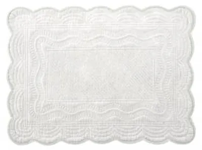 Immagine prodotto di H&H Set 4 Tovagliette Trapuntate In Cotone Bianco Cm 45X33