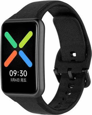 Produktbild von Silikon-Smartwatch-Armband – Passend für Oppo Watch –  Silikonarmband – Schwarz – Strap-it Uhrenarmband / Armband / Armband – Watch Free