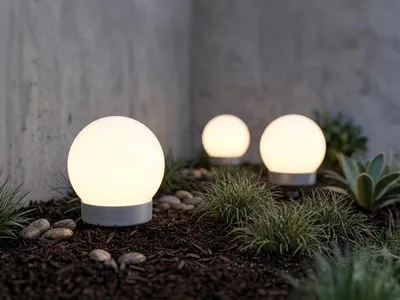 Produktbild von Globo Solarleuchte Kunststoff Silber metallic, 1xLED; 33770-3