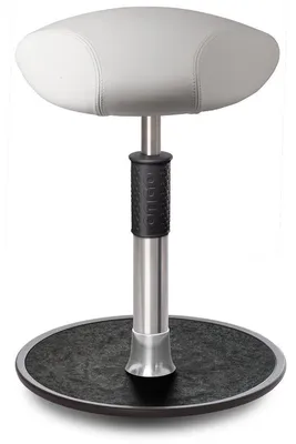 Produktbild von Sitz- Stehhocker Free Regular Triangel Boxmark Leder Weiß chrom /schwarz.