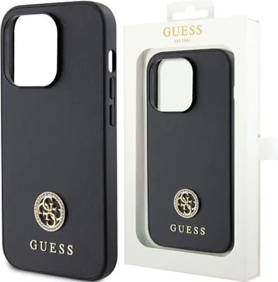 Zdjęcie produktu dla Guess Guhcp15Mps4Dgpk Iphone 15 Plus 6.7 Czarny/Black Hardcase Strass Metal Logo