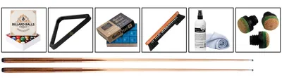 Produktbild von Billard Zubehör Set Pool Robertson mit Kugeln, 2 Queues & Triangel