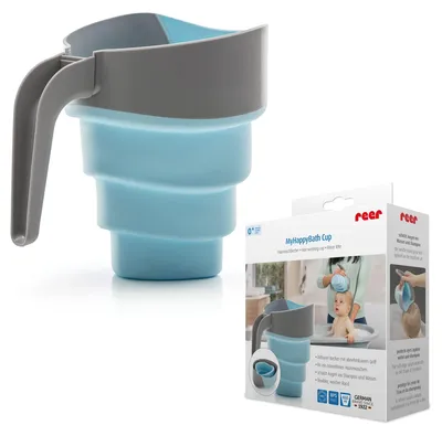 Produktbild von Baby-Haarwaschbecher reer MyHappyBath - flexibler Reisebecher, tränenfrei