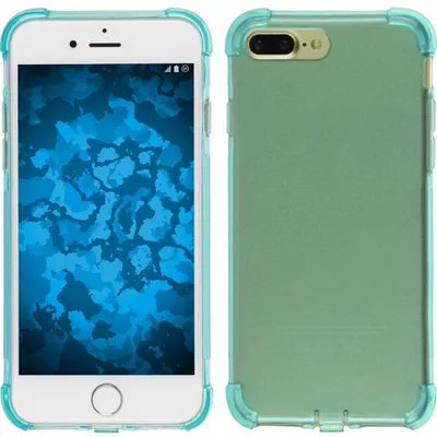 Produktbild von PhoneNatic Case kompatibel mit Apple iPhone 8 Plus - blau Silikon Hülle Shock-Proof + 2 Schutzfolien