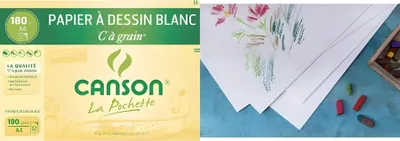 Produktbild von CANSON Zeichenpapier C à Grain, D IN A4, 125 g/qm (339297900)