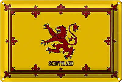 Produktbild von Blechschild Flagge 30x20cm Schottland Königswappen