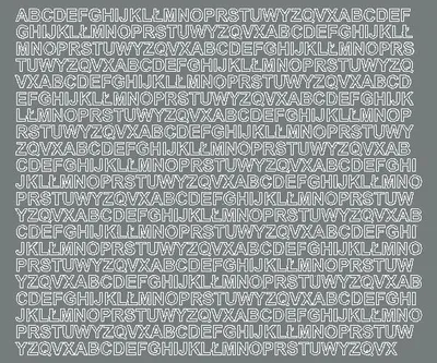 Immagine prodotto di Lettere adesive, 7 mm, grigio opaco