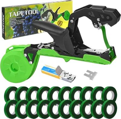 Productafbeelding van Plantenbuiger - Bandtang - Behangmachine - Bindmachine - Plantenbinder - Handbindmachine met 1 doos nietjes en 20