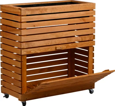 Produktbild von dobar Hochbeet "Rolla" Gr. L, Braun, 72x32,5x78 cm mit Staufach