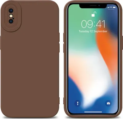 Produktbild von Cadorabo Hülle für Apple iPhone X / XS Schutz Hülle in Braun TPU Silikon Etui Case Handyhülle
