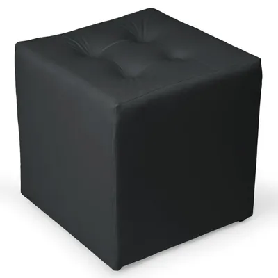 Produktbild von MG Design Samt Sitzhocker in Dunkelgrau 41 x 41 cm - Gepolsterter Polsterhocker Würfel für Wohnzimmer, Schlafzimmer oder Flur