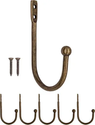 Produktbild von 'FUXXER® - Wand-Haken, Kleider-Haken, Kleider-Haken, Handtuch-Haken, Antik, Bronze, Messing, 70 x 30'