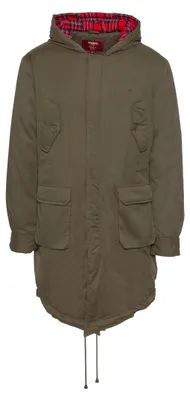 Productafbeelding van Merc of London, herenmantel, model Tobias, kleur groen (combatgroen), maat XL