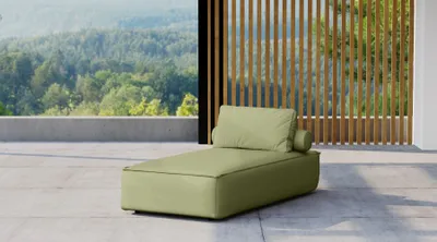 Produktbild von Kaiser Möbel Liegestuhl für den Garten MALIBU, Terrasse, Hof, gemütlich Hellgrün
