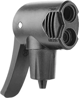 Ersatz Doppelpumpenkopf für Fahrradpumpen mit Verriegelungshebel - Geeignet für Dunlop, Schrader und Sclaverand/Presta