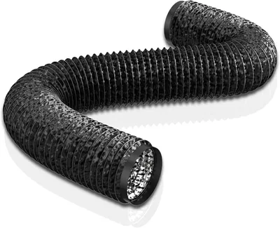 Produktbild von Haushaltsgroßgeräte-Zubehör Aygrochy Schwarzer PVC-Ablaufschlauch, 100 mm, 6 m, Lüftungsschlauch für mobile Klimaanlage, Trockner, Abflussventilator,