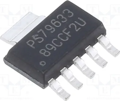Obrázek produktu pro 1x Integrovaný obvod: Stabilizátor napětí 1A, 3,3V, regulovaný (ne), SOT223-6, model TPS79633DCQ, neregulated