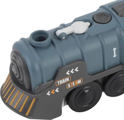 Image de Train à piles, facile à utiliser, simulation d'une locomotive à vapeur électrique, jouet pour garçons et filles, bleu