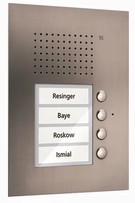 Produktbild von TCS AG TCS Audio Außenstation PUK04/1-ES 4 Tasten 1-spaltig UP edelstahl