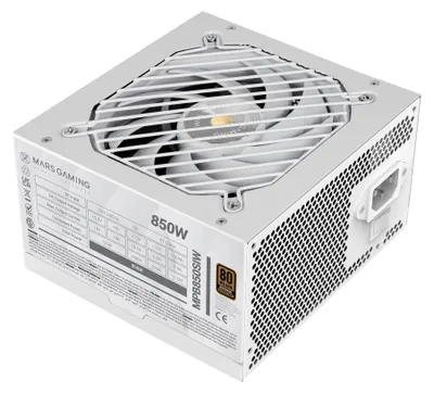 Produktbild von Mars Gaming MPB850SIW, 850 W, 200 - 240 V, 47 - 63 Hz, 8 A, Aktiv, 120 W